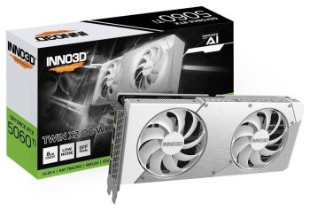 Karta graficzna - INNO3D GeForce RTX 5060 Ti Twin X2 WHITE 8GB OC DLSS 4 Karta graficzna - INNO3D GeForce RTX 5060 Ti Twin X2 WHITE 8GB OC DLSS 4