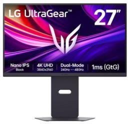 LG UltraGear 27G850A-B - 27'' | Nano IPS Black | 4K UHD / Full HD Dual Mode | 1 ms (GtG) | UHD:240HZ, FHD:480Hz | DisplayHDR 600