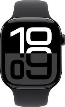 Apple Watch Series 10 GPS 42mm Jet Black Aluminium Case | Black Sport Band - M/L