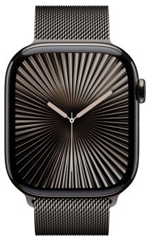 Apple Watch Series 10 GPS + Cellular 46mm Slate Titanium Case | Slate Milanese Loop - M/L Apple Watch Series 10 GPS + Cellular 46mm Slate Titanium Case | Slate Milanese Loop - M/L