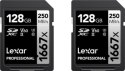 Lexar SDXC 128GB Professional 1667x UHS-II U3 - 2 pack