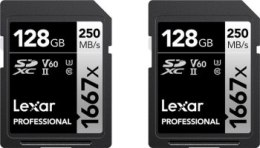 Lexar SDXC 128GB Professional 1667x UHS-II U3 - 2 pack