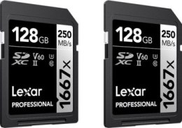 Lexar SDXC 128GB Professional 1667x UHS-II U3 - 2 pack