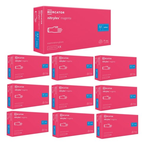 Rękawice Nitrylowe 100 szt. Nitrylex Magenta - 10 szt. (XS 5-6) Rękawice Nitrylowe 100 szt. Nitrylex Magenta - 10 szt. (XS 5-6)
