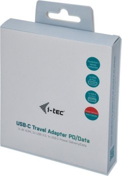 I-tec USB-C do HDMI Travel Adapter 2x USB 3.0 HDMI 4K Power Delivery 60W I-tec USB-C do HDMI Travel Adapter 2x USB 3.0 HDMI 4K Power Delivery 60W