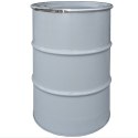Beczka stalowa metalowa OH 212L zdejmowane wieko z korkami 2 i 3/4 - SZARA MIX