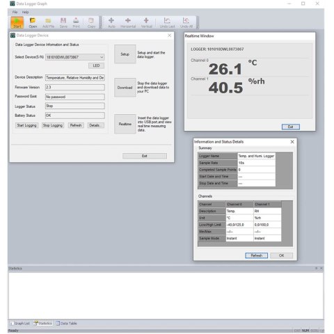 Rejestrator temperatury i wilgotności zewnętrzny USB zakres -40 do 125C Rejestrator temperatury i wilgotności zewnętrzny USB zakres -40 do 125C