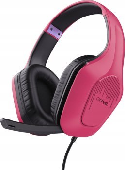 Słuchawki TRUST GXT415P ZIROX HEADSET - PINK 24992 Słuchawki TRUST GXT415P ZIROX HEADSET - PINK 24992