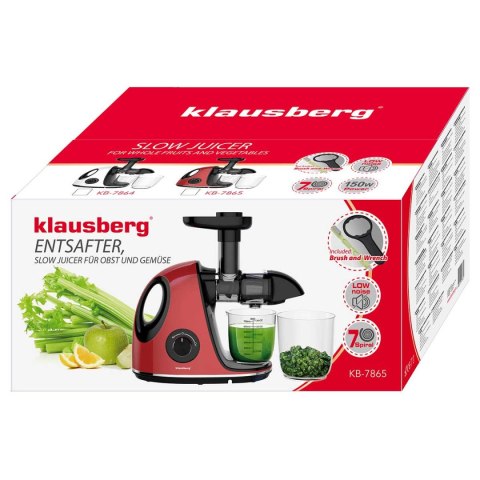 SOKOWIRÓWKA WYCISKARKA WOLNOOBROTOWA KLAUSBERG KB-7865 SOKOWIRÓWKA WYCISKARKA WOLNOOBROTOWA KLAUSBERG KB-7865