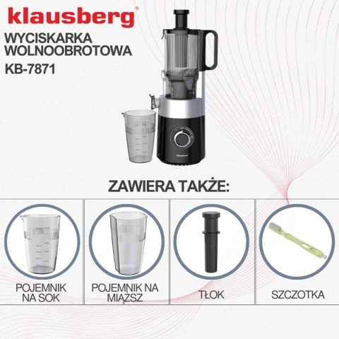 SOKOWIRÓWKA WYCISKARKA WOLNOOBROTOWA PIONOWA KLAUSBERG KB-7871 SOKOWIRÓWKA WYCISKARKA WOLNOOBROTOWA PIONOWA KLAUSBERG KB-7871