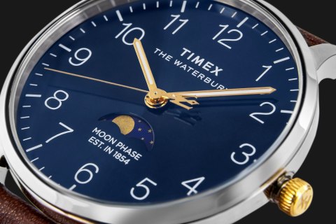 Zegarek Męski TIMEX Waterbury Classic Moon Phase TW2W75600 + BOX Zegarek Męski TIMEX Waterbury Classic Moon Phase TW2W75600 + BOX