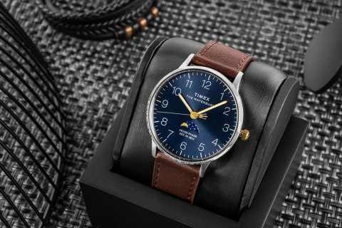 Zegarek Męski TIMEX Waterbury Classic Moon Phase TW2W75600 + BOX Zegarek Męski TIMEX Waterbury Classic Moon Phase TW2W75600 + BOX