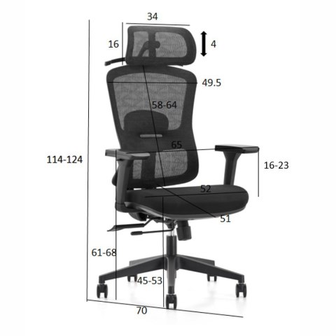 Fotel ergonomiczny ANGEL biurowy obrotowy Marmo Fotel ergonomiczny ANGEL biurowy obrotowy Marmo