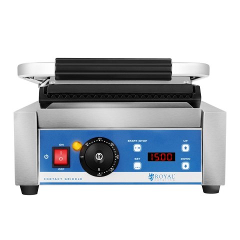 Kontakt grill elektryczny kontaktowy z wyświetlaczem LED żeliwne płyty 1800W Kontakt grill elektryczny kontaktowy z wyświetlaczem LED żeliwne płyty 1800W