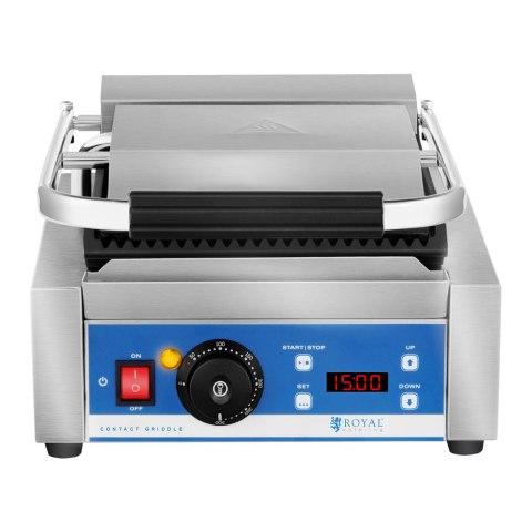 Kontakt grill elektryczny kontaktowy z wyświetlaczem LED żeliwne płyty 1800W Kontakt grill elektryczny kontaktowy z wyświetlaczem LED żeliwne płyty 1800W