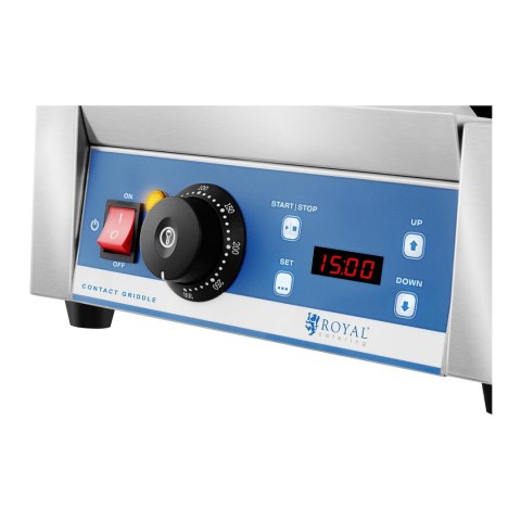 Kontakt grill elektryczny kontaktowy z wyświetlaczem LED żeliwne płyty 1800W Kontakt grill elektryczny kontaktowy z wyświetlaczem LED żeliwne płyty 1800W