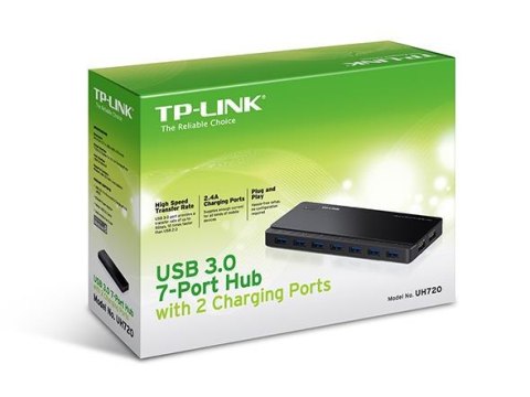 Hub USB TP-Link UH720 7xUSB 3.0 z dwoma portami ładującymi Hub USB TP-Link UH720 7xUSB 3.0 z dwoma portami ładującymi