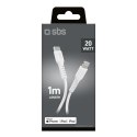 Kabel przewód z certyfikatem MFi USB-C - iPhone Lightning 1m - biały