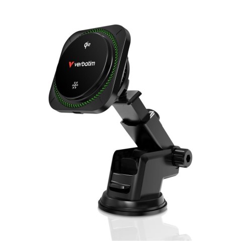 Ładowarka samochodowa magnetyczna bezprzewodowa Charge 'n' Drive Verbatim 15W Qi2 RGB Ładowarka samochodowa magnetyczna bezprzewodowa Charge 'n' Drive Verbatim 15W Qi2 RGB