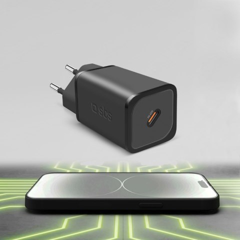 Ładowarka sieciowa GaN z Power Delivery 65W - czarna Ładowarka sieciowa GaN z Power Delivery 65W - czarna
