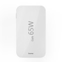 Ładowarka sieciowa składana GaN USB-C USB-A 65W - biała