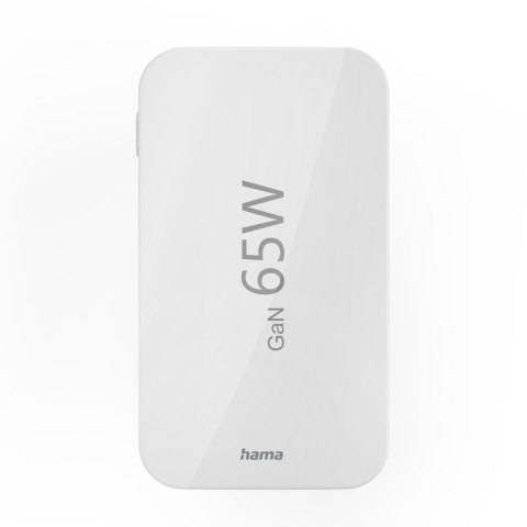 Ładowarka sieciowa składana GaN USB-C USB-A 65W - biała Ładowarka sieciowa składana GaN USB-C USB-A 65W - biała
