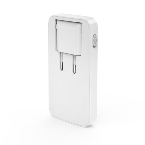 Ładowarka sieciowa składana GaN USB-C USB-A 65W - biała Ładowarka sieciowa składana GaN USB-C USB-A 65W - biała
