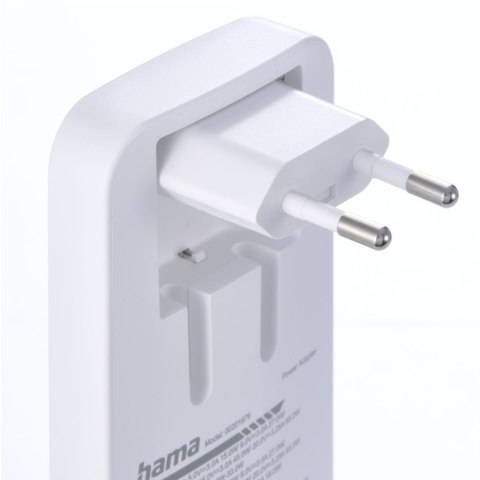 Ładowarka sieciowa składana GaN USB-C USB-A 65W - biała Ładowarka sieciowa składana GaN USB-C USB-A 65W - biała