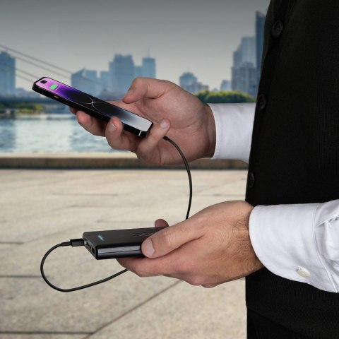 Powerbank 10000 mAh Power Delivery 20W - czarny Powerbank 10000 mAh Power Delivery 20W - czarny