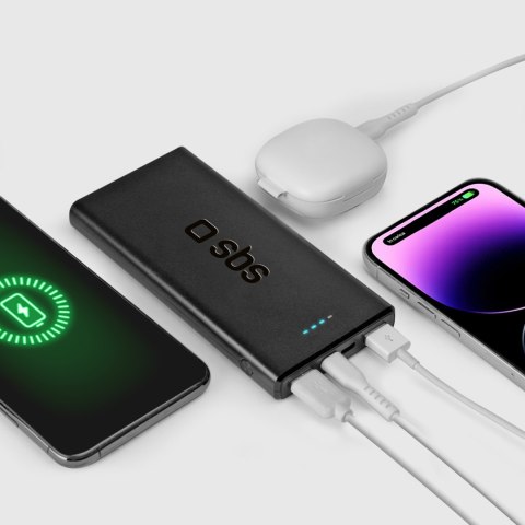 Powerbank 10000 mAh Power Delivery 20W - czarny Powerbank 10000 mAh Power Delivery 20W - czarny