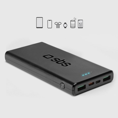 Powerbank 10000 mAh Power Delivery 20W - czarny Powerbank 10000 mAh Power Delivery 20W - czarny