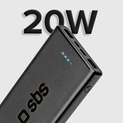 Powerbank 10000 mAh Power Delivery 20W - czarny Powerbank 10000 mAh Power Delivery 20W - czarny