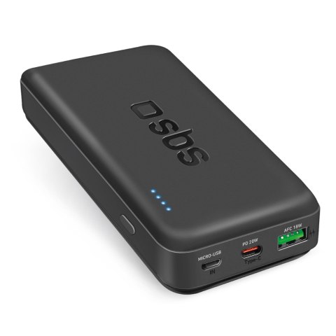 Powerbank 20000 mAh PD USB-C USB-A Micro-USB 20W - czarny Powerbank 20000 mAh PD USB-C USB-A Micro-USB 20W - czarny