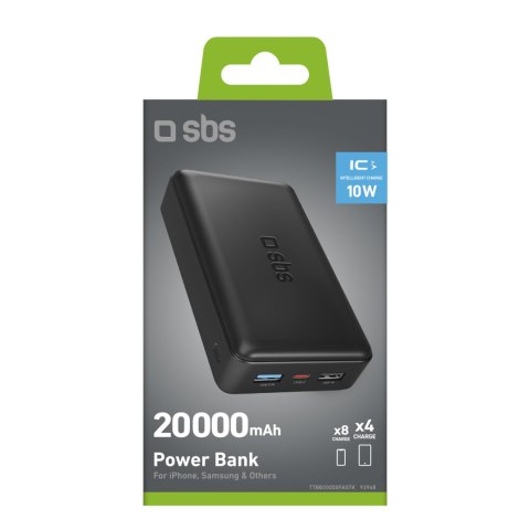 Powerbank 20000 mAh USB-A USB-C - czarny Powerbank 20000 mAh USB-A USB-C - czarny
