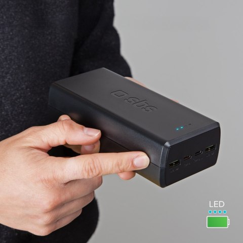 Powerbank 30000 mAh USB-C USB-A - czarny Powerbank 30000 mAh USB-C USB-A - czarny