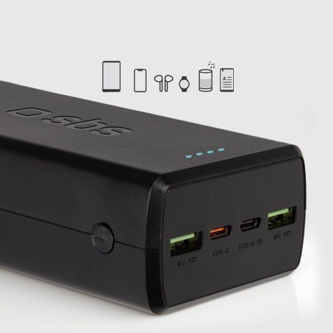 Powerbank 30000 mAh USB-C USB-A - czarny Powerbank 30000 mAh USB-C USB-A - czarny