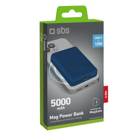 Powerbank 5000 mAh MagSafe - niebieski Powerbank 5000 mAh MagSafe - niebieski