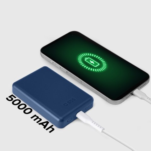 Powerbank 5000 mAh MagSafe - niebieski Powerbank 5000 mAh MagSafe - niebieski