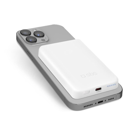 Powerbank 5000 mAh USB-C kompatybilny z MagSafe - biały Powerbank 5000 mAh USB-C kompatybilny z MagSafe - biały