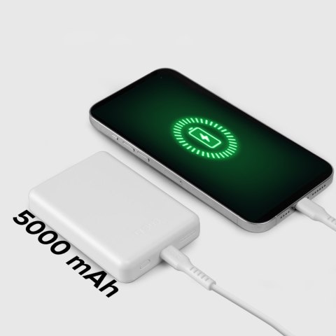 Powerbank 5000 mAh USB-C kompatybilny z MagSafe - biały Powerbank 5000 mAh USB-C kompatybilny z MagSafe - biały