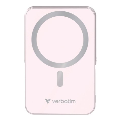 Powerbank Verbatim Charge 'n' Go Magnetic Wireless with Stand 10000mAh USB-C PD 3.0 Pink Powerbank Verbatim Charge 'n' Go Magnetic Wireless with Stand 10000mAh USB-C PD 3.0 Pink