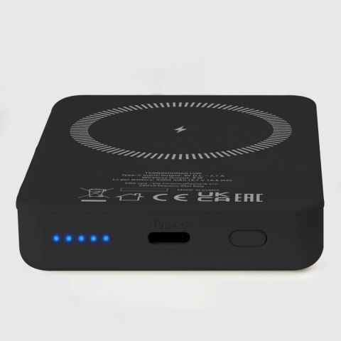 Powerbank beprzewodowy 5000 mAh USB-C MagSafe - czarny Powerbank beprzewodowy 5000 mAh USB-C MagSafe - czarny