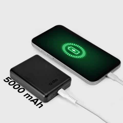 Powerbank beprzewodowy 5000 mAh USB-C MagSafe - czarny Powerbank beprzewodowy 5000 mAh USB-C MagSafe - czarny