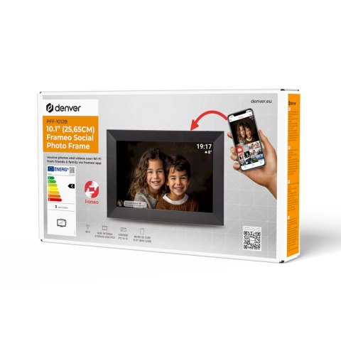 Ramka cyfrowa do zdjęć PFF-1012B 10.1'' 16 GB Wi-Fi microSD - czarna Ramka cyfrowa do zdjęć PFF-1012B 10.1'' 16 GB Wi-Fi microSD - czarna