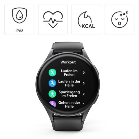 Smartwatch Hama 8900 GPS AMOLED 1.43'' z paskiem silikonowym - czarny Smartwatch Hama 8900 GPS AMOLED 1.43'' z paskiem silikonowym - czarny