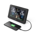 Stacja pogody Hama Premium z kolorowym wyświetlaczem USB - czarna