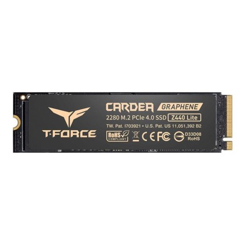 Dysk SSD Team Group T-FORCE Cardea Z440 Lite 500GB M.2 2280 PCIe NVMe Gen4 x4 (5000/3800 MB/s) Dysk SSD Team Group T-FORCE Cardea Z440 Lite 500GB M.2 2280 PCIe NVMe Gen4 x4 (5000/3800 MB/s)