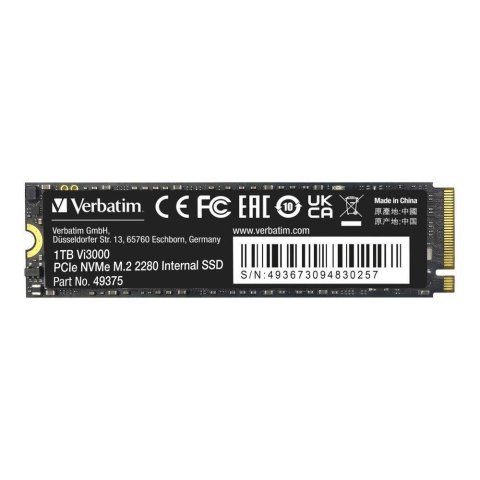 Dysk SSD Verbatim Vi3000 1TB M.2 2280 PCIe Gen3 NVME (3300/3000 MB/s) Dysk SSD Verbatim Vi3000 1TB M.2 2280 PCIe Gen3 NVME (3300/3000 MB/s)