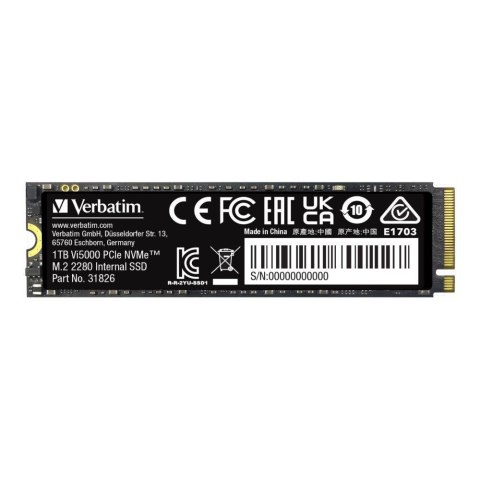 Dysk SSD Verbatim Vi5000 1TB M.2 2280 PCIe Gen4 NVME (5000/4500 MB/s) Dysk SSD Verbatim Vi5000 1TB M.2 2280 PCIe Gen4 NVME (5000/4500 MB/s)
