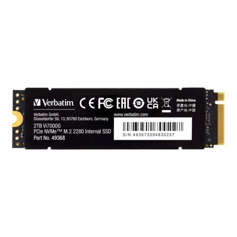 Dysk SSD Verbatim Vi7000G 2TB M.2 2280 PCIe Gen4 NVME (7400/6700 MB/s) Dysk SSD Verbatim Vi7000G 2TB M.2 2280 PCIe Gen4 NVME (7400/6700 MB/s)